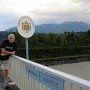 Grenzbrücke über den Rhein zwischen Liechtenstein und der Schweiz.