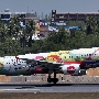 Thai Air Asia - Airbus A320-216 - HS-ABR "Amazing New Chapter" special colours<br />HKT - Louis' Runway View Hotel Zimmer 403 - 22.3.2023 - 13:04