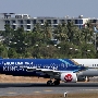 Thai Air Asia - Airbus A320-216 - HS-ABX  "Kingpower.com" special colours<br />HKT - Louis' Runway View Hotel Zimmer 403 - 21.3.2023 - 9:04