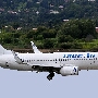 Blue Air - Boeing 737-7K2 - YR-BMR<br />CFU - Royal Boutique Café - 16.8.2022 - 14:47