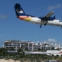 LIAT - De Havilland Canada DHC-8-100 - V2-LDU<br />SXM - Maho Beach - 29.1.2007 - 12:19 PM