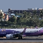 Nok Air - Boeing 737-88L - HS-DBU<br />HKT - Louis' Runway View Hotel Zimmer 403 - 29.3.2023 - 7:44