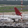 Nordwind - Airbus A330-223 - OE-INT<br />DUS - Parkhaus P7 - 24.7.2021 - 8:54<br />In Österreich für AIR Lease Corporation registriert, wie auch die daneben stehende Eritrean - wird hin und wieder als Frachtmaschine genutzt