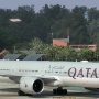 Qatar Airways - B777-3DZ(ER) - A7-BAP<br />HKT - 26.3.2023 - Terminal 1 - 10:24
