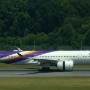 Thai Airways International - Airbus A350-941.- HS-THB<br />SIN - 17.3.2023 - Crowne Plaza Runway View Room 811 - 11:42