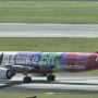Air Asia -  Airbus A321-251NX - 9M-VAA "3,2,1 take-off" special colours<br />SIN - 16.3.2023 - Crowne Plaza Runway View Room 811 - 15:37