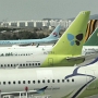 Air Busan - Airbus A320-232 - HL7753<br />Jin Air - Boeing 737-9B5 - HL7724<br />Spring Airlines - Airbus A320-214(WL) - B-8645<br />Korean Air - Boeing 737-9B5 - HL7728<br />CJU - Departure Gate - 16.3.2024 - 10:32