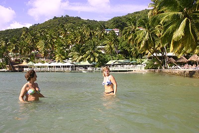 Schwimmen in der Marigot Bay