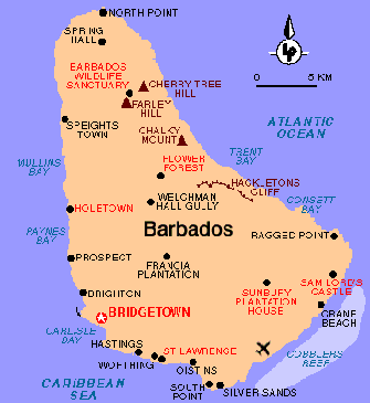 Barbados Map