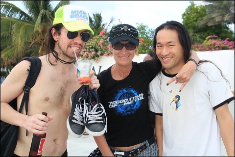 Ingrid mit Herman Li und Sam Totman