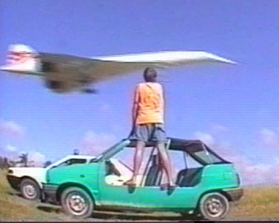 Eine Concorde landet in Barbados