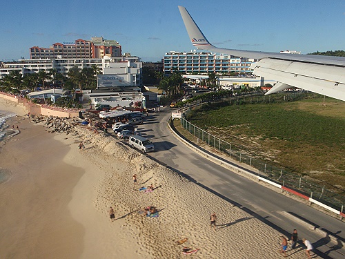 Landing in St. Maarten