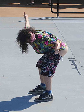 Chris Bowes  von Alestorm beim Mooning
