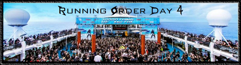 Running Order Day 4 Running Order Day 4