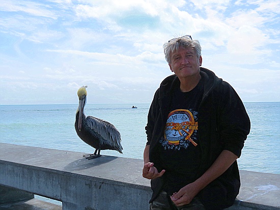 So knnen wir in der Sonne sitzen und den Pelikanen beim Fischen zusehen.