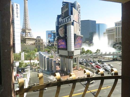 Blick von Bills Gamblin' Hall auf den Bellagio Brunnen Blick von Bills Gamblin' Hall auf den Bellagio Brunnen