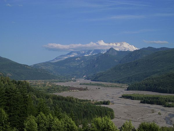 Ein Blick zurck zum Berg.