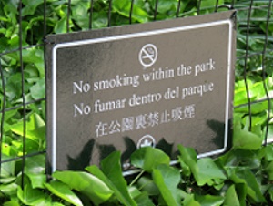 No smoking in Central Park