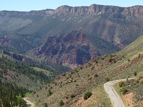 Blick auf den Sheep Creek Canyon Blick auf den Sheep Creek Canyon